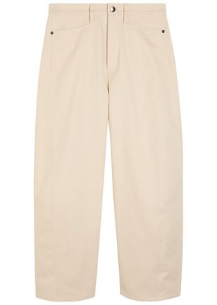 Maria McManus Bow Crop Barrel-leg Jeans - Ecru - 10 (UK14 / L)