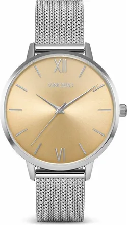 Vincero Eros Leather Strap Watch, 38mm in Bronze/silver at Nordstrom