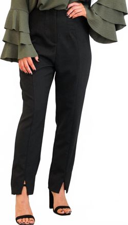 DO+BE Collection Deleon Split Hem Pants In Black