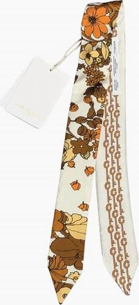 LA PRESTIC OUISTON Womens Samantha Scarf In Mix Flower Power Orange