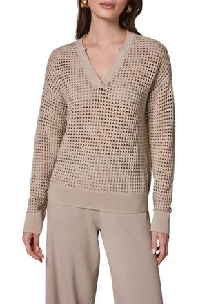 DKNY Cotton Pointelle Sweater in Sandstone at Nordstrom, Size X-Large