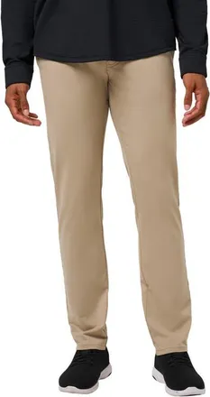 Travis Mathew Legacy Stretchknit Flat Front Chinos in Weathered Teak at Nordstrom, Size 35