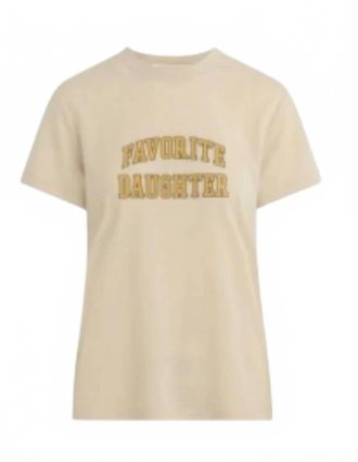 Favorite Daughter Womens The Collegiate Classic Tee In Stone/dijon