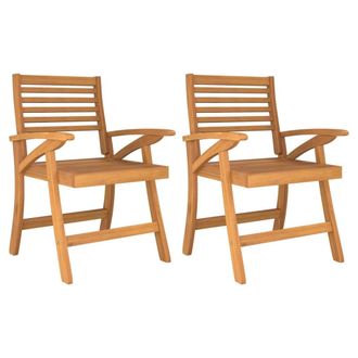vidaXL Sillas De Jard&iacute;n 2 Uds Madera Maciza Acacia 58x58x87 Cm Vidaxl
