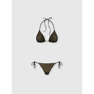 Missoni Triangle Bikini In Lam&eacute; Viscose With Raschel Workmanship in Black at Nordstrom, Size 36 It