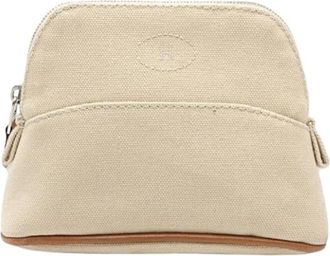 Herm&egrave;s Pre-owned Pouch - Dames - Vintage Accessoires - Beige - ONE Size - Katoen - Vintage
