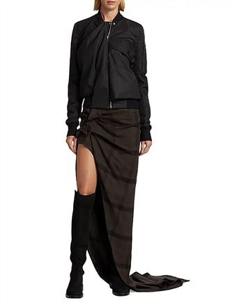 Rick Owens Womens Edfu Skirt In Dark Dust Plaid