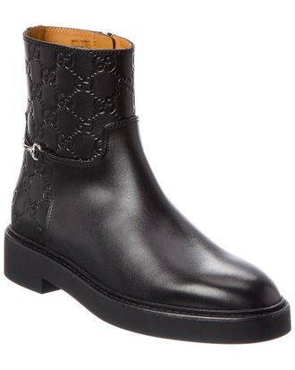Gucci Slim Horsebit Leather Boot