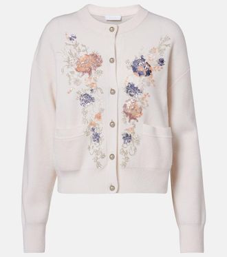 Paco Rabanne Sequined wool and cashmere cardigan