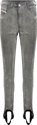 Diesel High-waisted Jeans - Dames - Skinny Jeans - Grijs - W28 - Katoen - Jeans