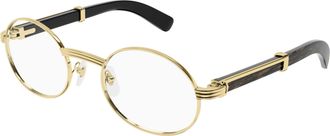 Cartier Demo Round Mens Eyeglasses CT0464O 001 53