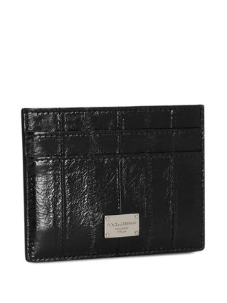 Dolce & Gabbana textured leather card holder - men - Eel Skin/Viscose - One Size - Black