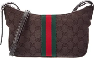 Gucci Lunetta Small Canvas Shoulder Bag