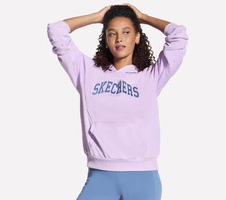 Skechers Kapuzensweatshirt SKECHERS Womens Hoodie, Damen, Gr. XXL (50/52), lila haze, Obermaterial: 54% Baumwolle, 46% Polyester, Sweatshirts Kapuzensweatshirt