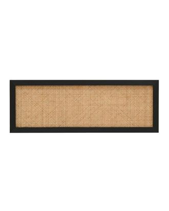 Deco Wood Cabecero de madera maciza y cannage en tono negro de 200x60cm