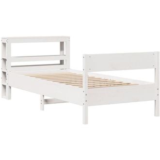 vidaXL Vidaxl - Estructura De Cama Sin Colch&oacute;n Madera Maciza Blanca 90x190 Cm
