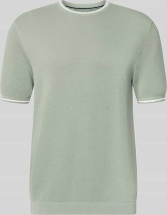 Christian Berg Regular Fit T-Shirt in Strick-Optik in Oliv, Gr&ouml;&szlig;e 3XL