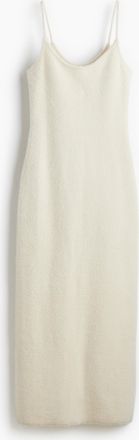 H&M Trägerkleid aus flauschigem Strick - White