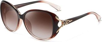 Generic Polarized Sunglasses for Women with UV400 Protection and Exquisite Fox Head Decoration, Ideal for Travel