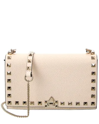 Valentino Rockstud Grainy Leather Crossbody