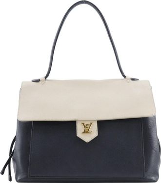Louis Vuitton Lockme Handbag Leather Black Leather Handbag (Pre-Owned)
