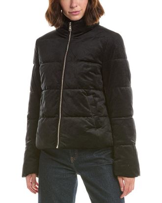 CeCe by Cynthia Steffe Velvet Puffer Jacket