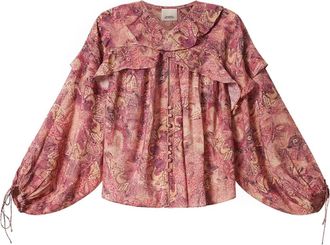 Isabel Marant Overhemden, Dames, Roze, M, Charis Blouse