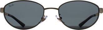 Ray-Ban Oval Womens Polished Arista Gold Dark Grey RB3774D Metal - One Size
