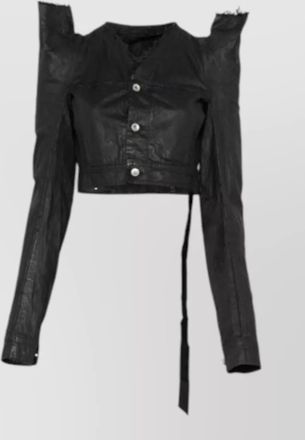 Rick Owens cropped trucker coat long sleeves structure