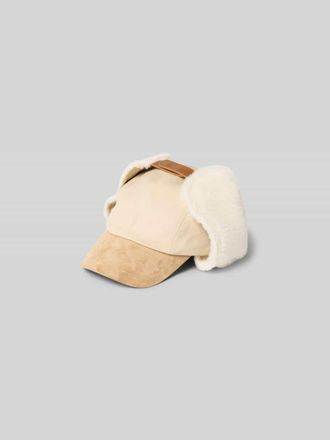 Kenzo Base Cap mit Besatz aus Schafswolle in Ecru, Gr&ouml;&szlig;e 1