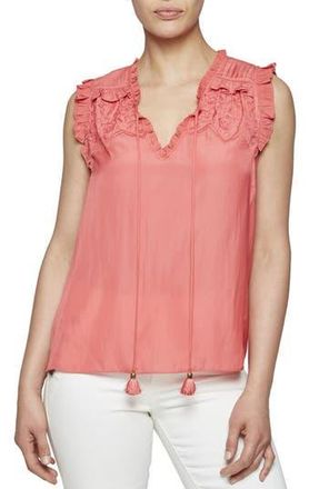 Ramy Brook Perri Split Neck Top in Sunset at Nordstrom Rack, Size X-Small