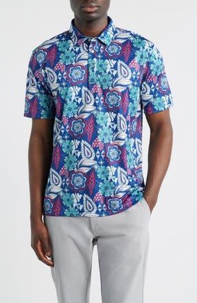 Swannies Festival Floral Performance Golf Polo in Twilight at Nordstrom Rack, Size Xx-Large