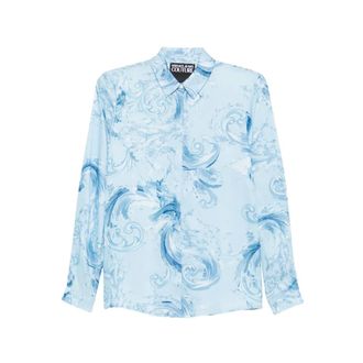 Versace Jeans Couture Shirts, female, Blue, Size: XL printed shirt
