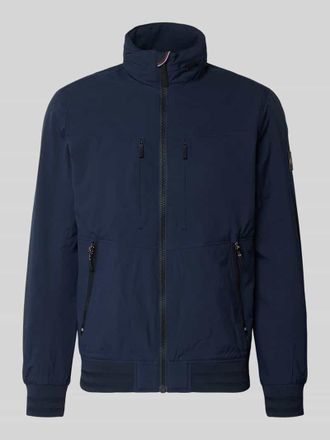 Tom Tailor Regular Fit Funktionsjacke mit Schalkragen in Marine, Gr&ouml;&szlig;e XXL