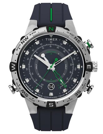 Timex Expedition Mens Blue Watch TW2V22100 Rubber - One Size