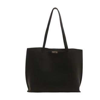 Generic Retro Trendy Shoulder Bag Large Capacity Commuter Bag Solid Color PU Leather Tote Bags Female Casual Handbag for Women Gifts