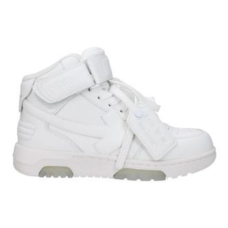 Off-white Schoenen, Dames, Wit, 38 EU, Leer, Witte Leren High Tops Sneakers