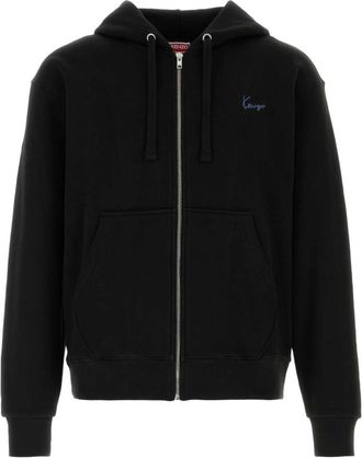 Kenzo Black Logo Regular Hoodie