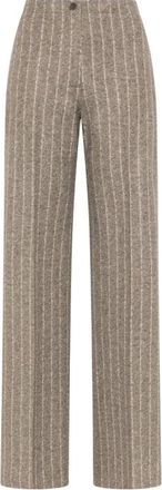 Seventy Broeken, Dames, Grijs, 2Xs, Wol, Pantalone dritto misto lana