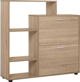 HOMCOM Zapatero 101,5x25,5x98cm madera natural