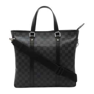 Louis Vuitton Pre-owned Tote Bags, female, Black, Size: ONE SIZE Pre-owned Tadao PM Damier Graphite tote bag