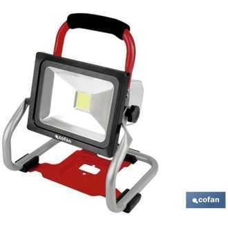 cofan Foco Led Port&aacute;til A Bateria Li-ion 18v 20w, Foco De Trabajo Led Port&aacute;til A Bater&iacute;a De Litio Li-ion. Proyector De Trabajo Led Giratorio A Bateria 18v, 