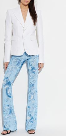 Versace Jeans Couture Trousers With Flared Legs, Womens, Blue
