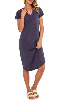 Threads 4 Thought Ethel Mineral Wash V-Neck Cotton Midi Dress in Stargazer at Nordstrom, Size X-Small