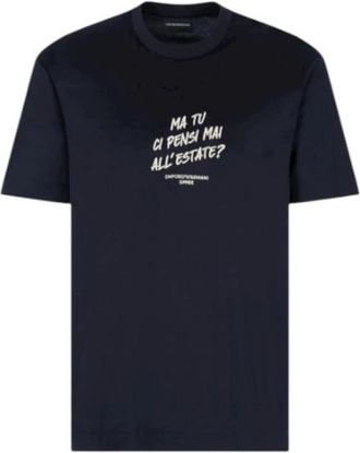 Emporio Armani Em 003649Af 18312 - Heren - T-shirts - Blauw - L - Tops