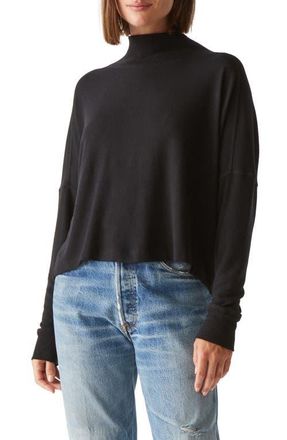 Michael Stars Frida Mock Neck Brushed Jersey Top in Black at Nordstrom, Size X-Small