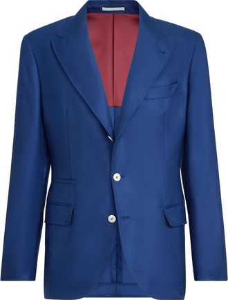 Brunello Cucinelli Cashmere and silk blazer in Avio Blue at Nordstrom, Size 54 It