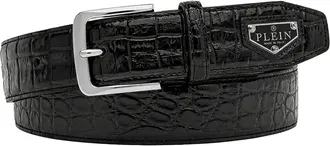 Philipp Plein Heren, Accessoires, Zwart, Maat: 110 CM Leer