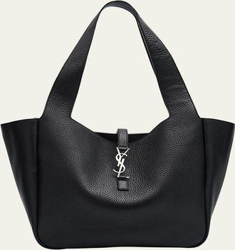 Saint Laurent Bea YSL Tote Bag in Deer Leather