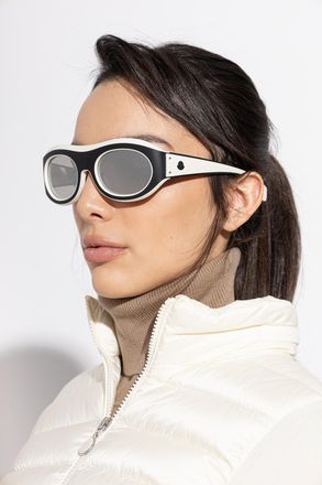 Moncler Ramillon Sunglasses, Unisex, Cream